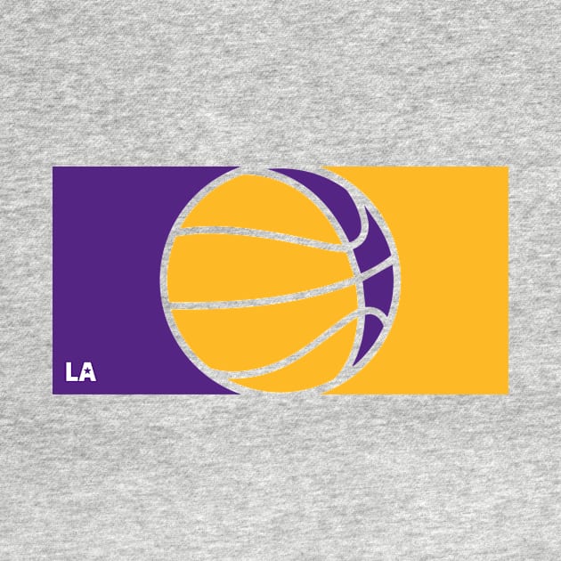 Los Angeles Basketball Purple Yellow by theDK9